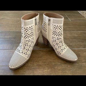 Franco Sarto White ankle boots